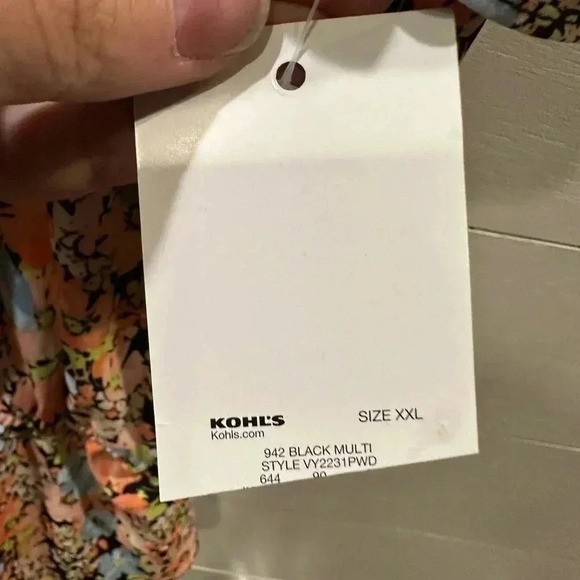 SO V-neck Floral Cinch Blouse- Juniors XXL - Picture 5 of 5